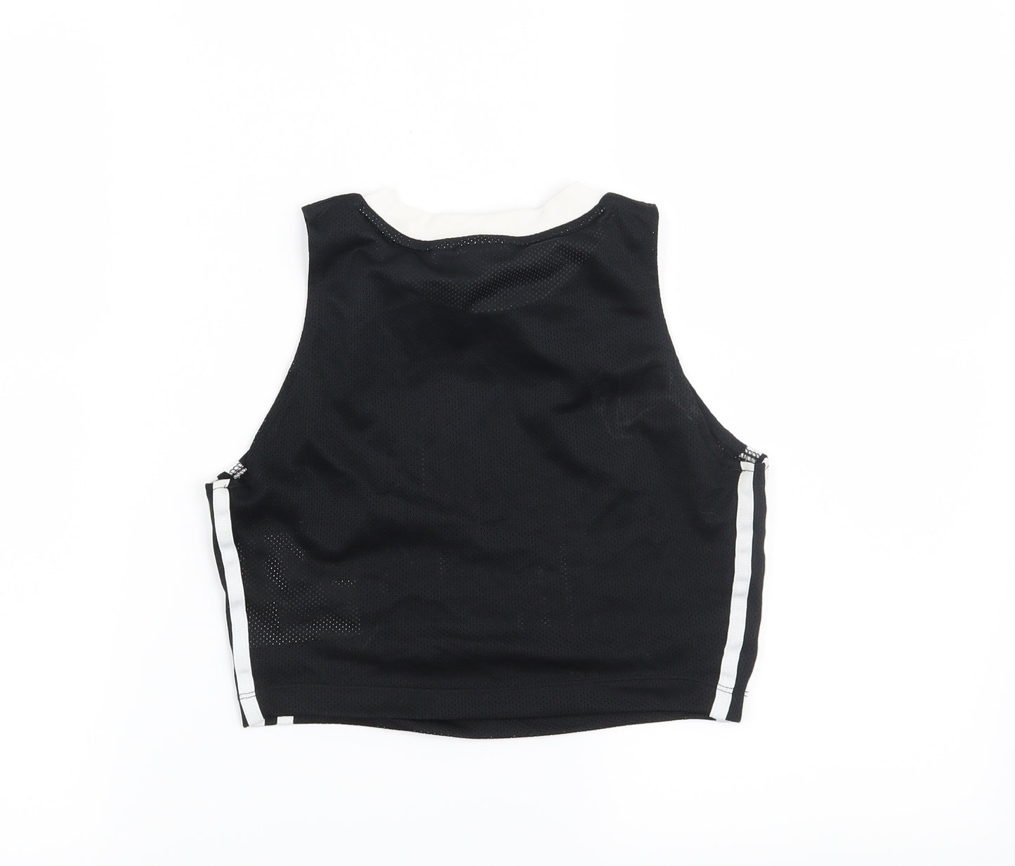 adidas Womens Black   Cropped T-Shirt Size 8