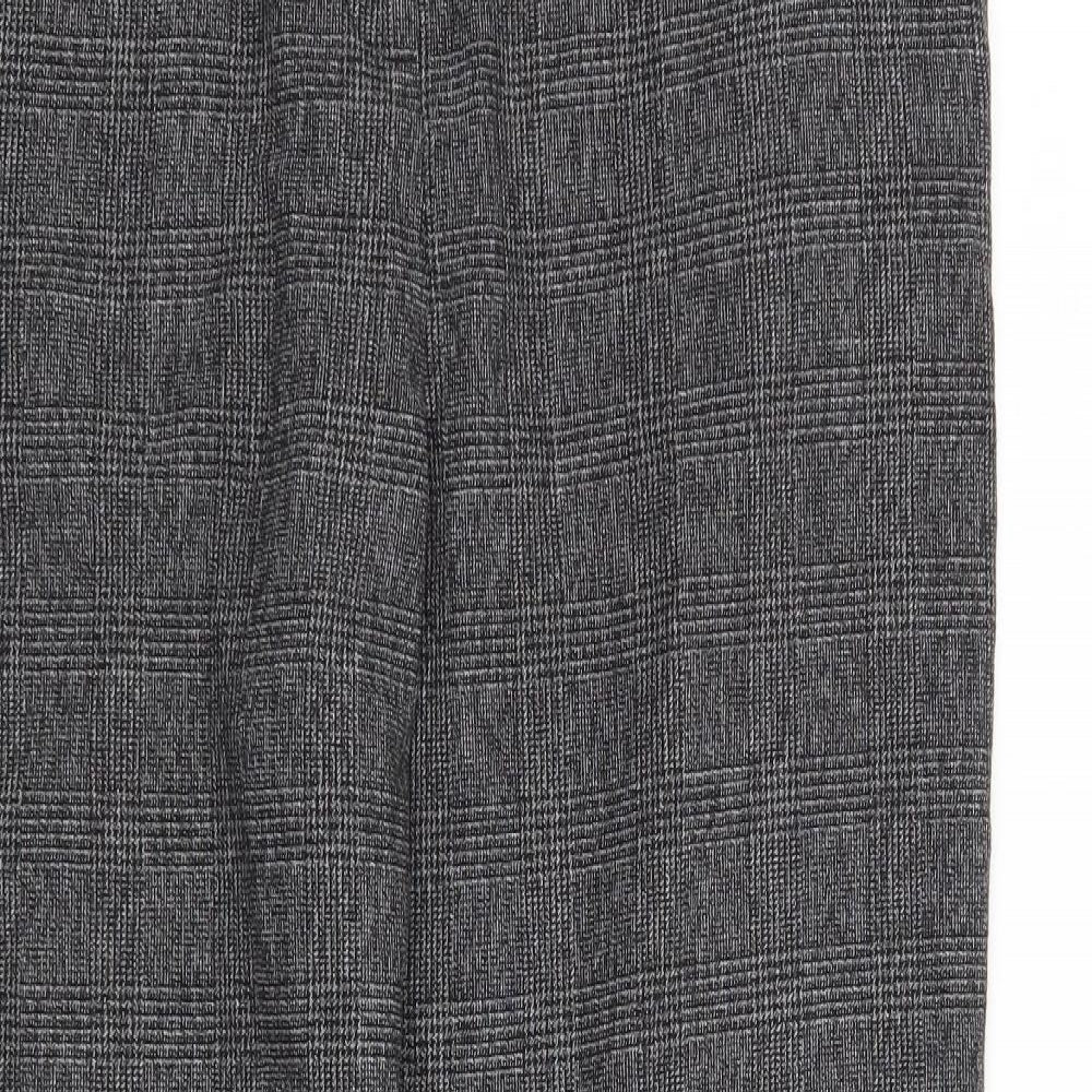 TU Womens Grey Check  Trousers  Size 14 L28 in