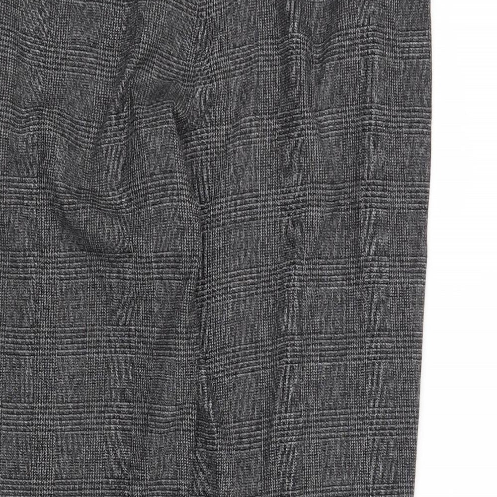 TU Womens Grey Check  Trousers  Size 14 L28 in