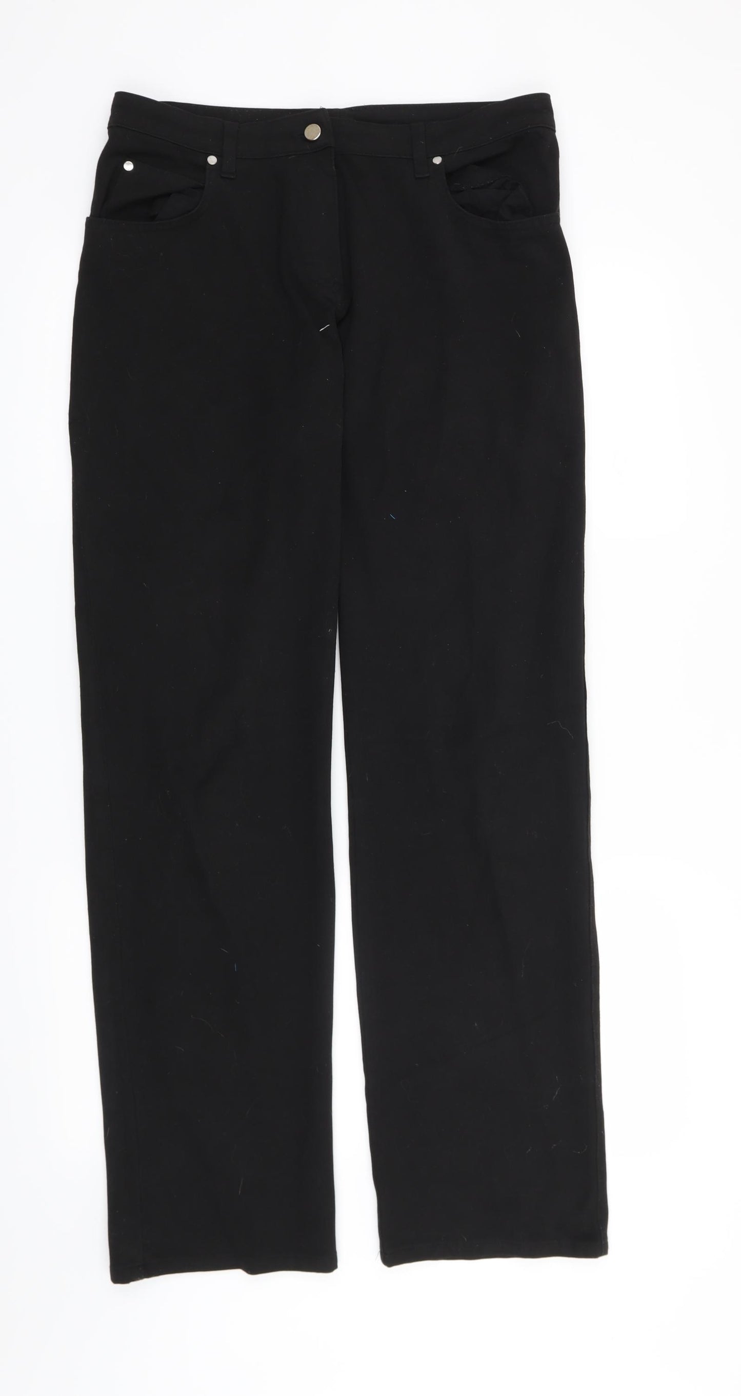 Jaeger Womens Black   Straight Jeans Size 14 L32 in