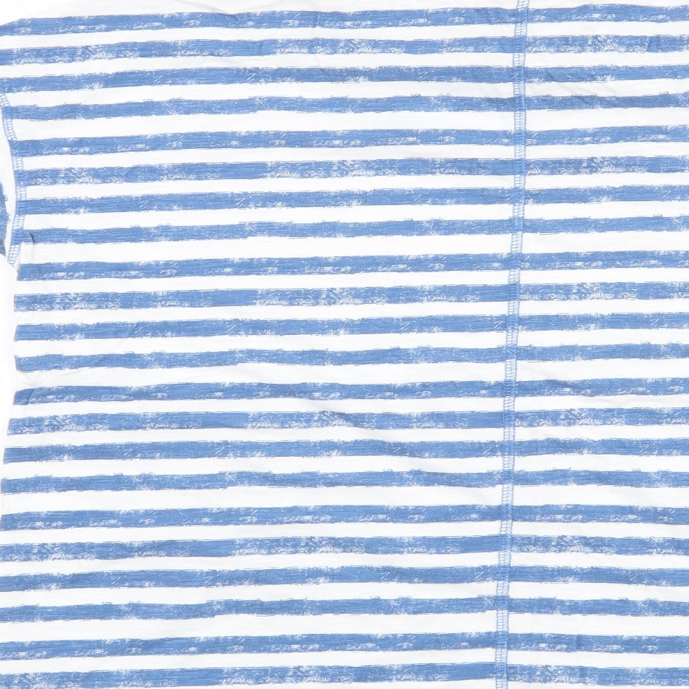 NEXT Womens Blue Striped  Basic T-Shirt Size 16