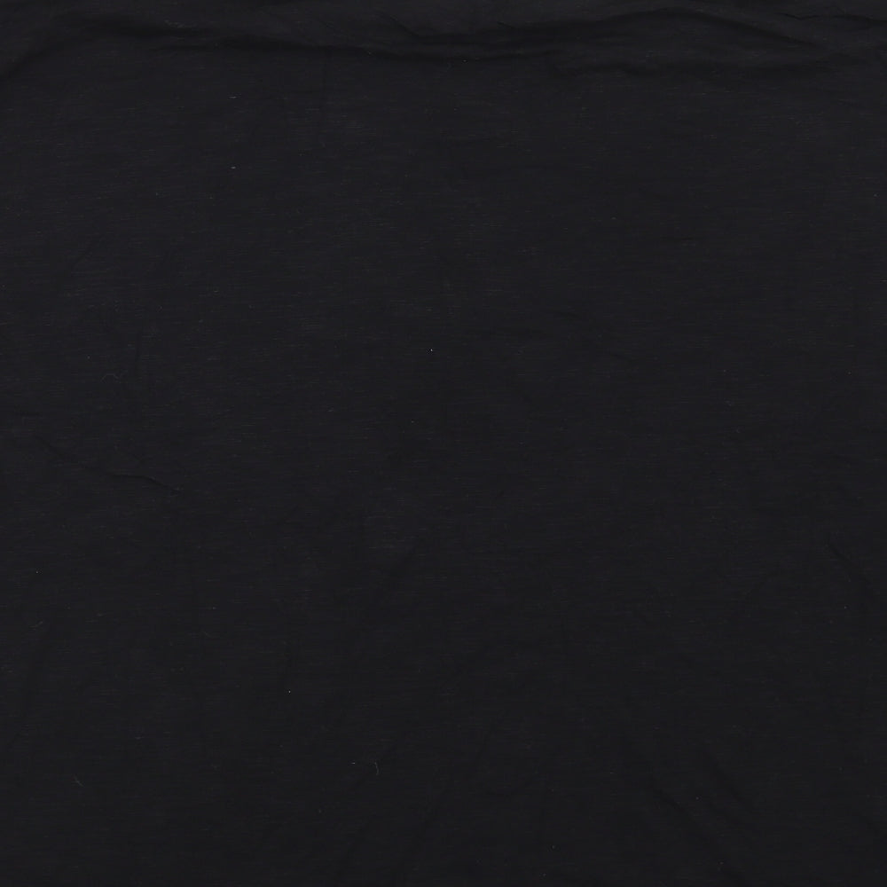 Marks and Spencer Womens Black Floral  Basic T-Shirt Size 20