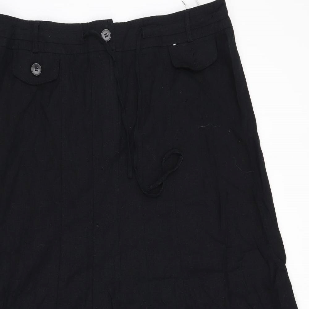 Papaya Womens Black   A-Line Skirt Size 18
