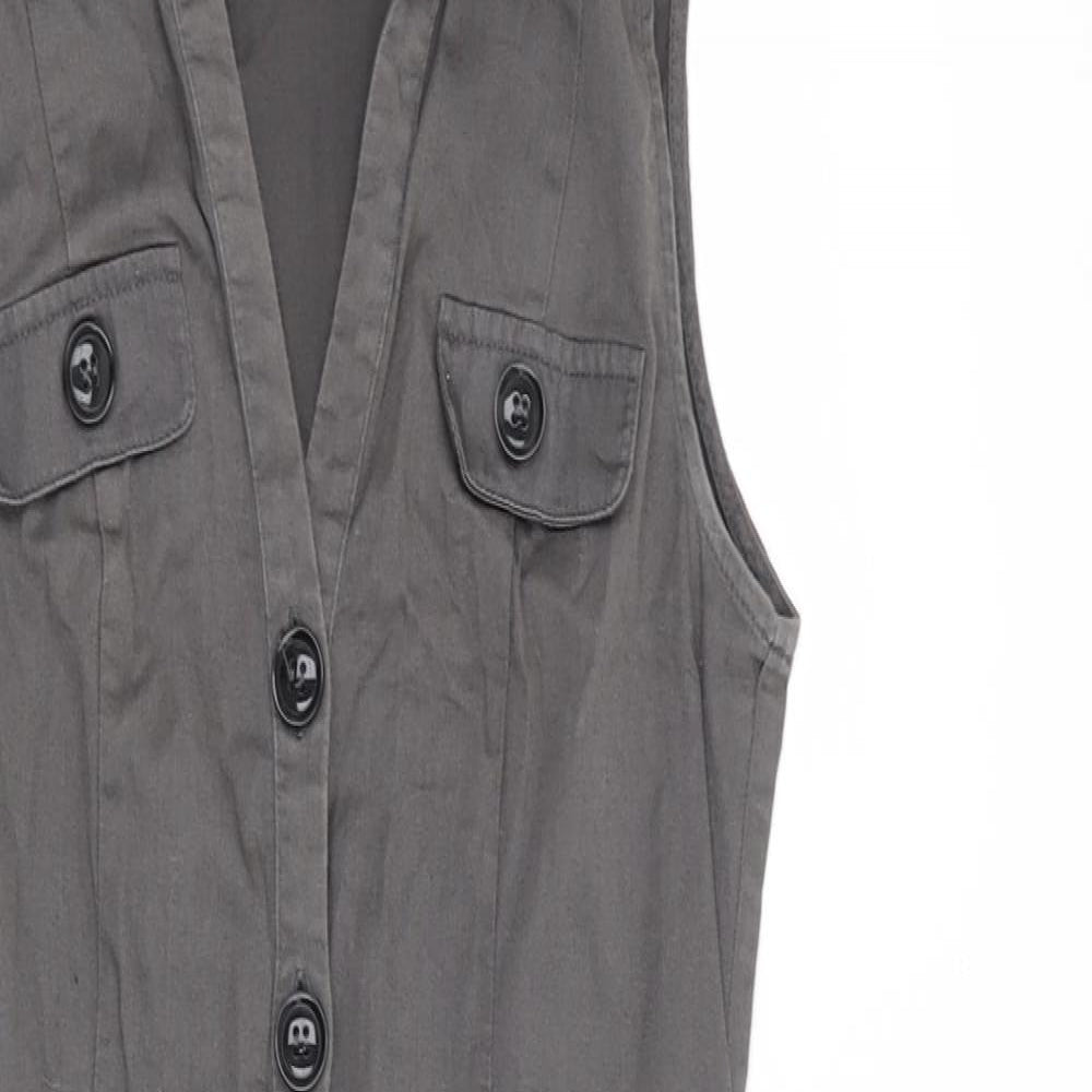 H&M Womens Grey   Shirt Dress  Size 8