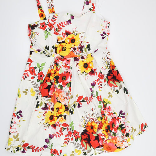 TU Womens White Floral  Fit & Flare  Size 18