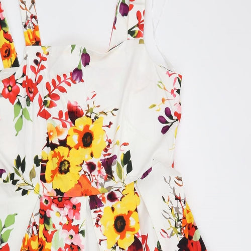 TU Womens White Floral  Fit & Flare  Size 18