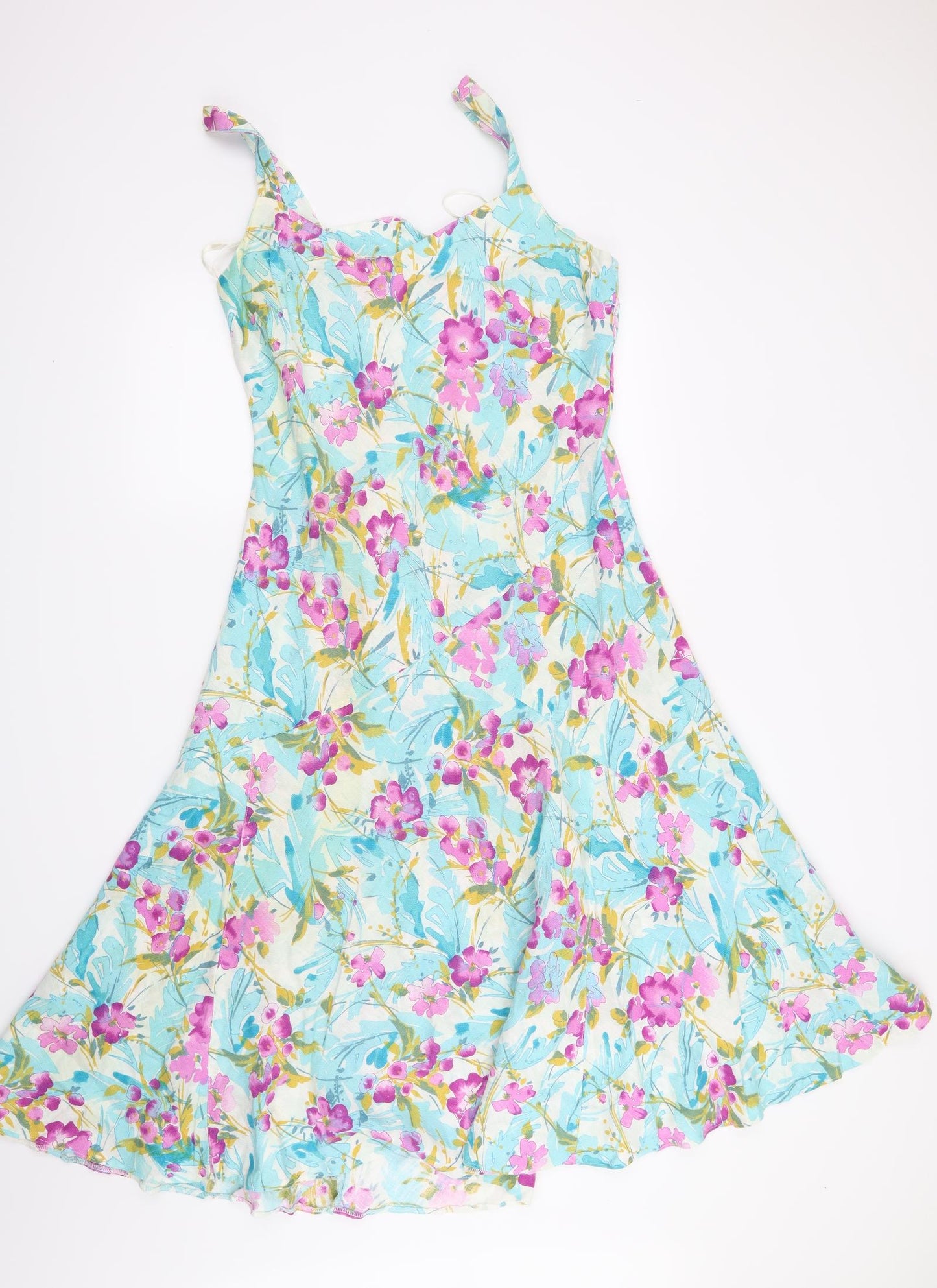 Per Una Womens Blue Floral  Fit & Flare  Size 14