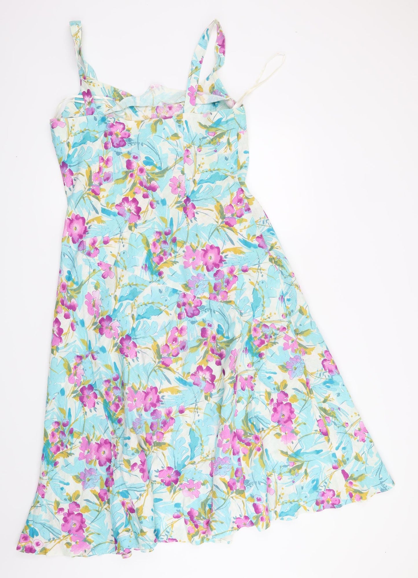 Per Una Womens Blue Floral  Fit & Flare  Size 14