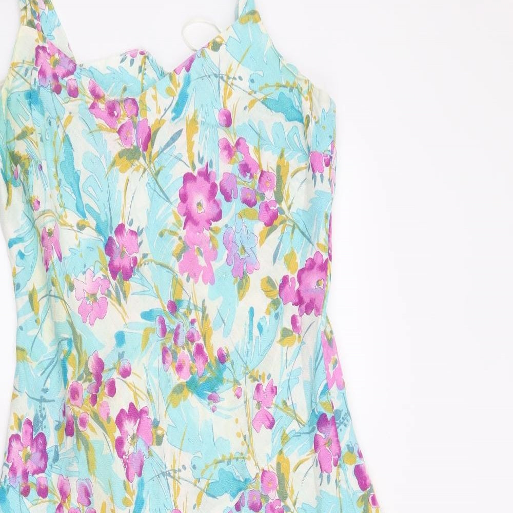 Per Una Womens Blue Floral  Fit & Flare  Size 14