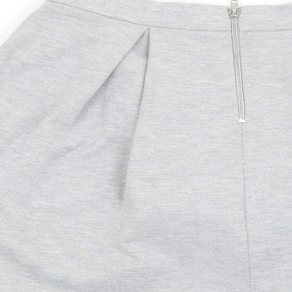 Miss Selfridge Womens Grey   A-Line Skirt Size 10