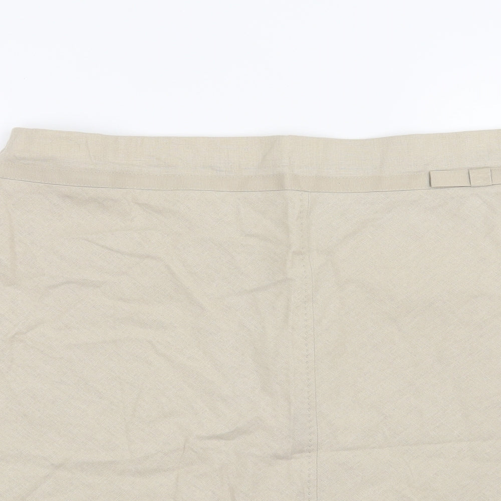 Marks and Spencer Womens Beige   A-Line Skirt Size 16