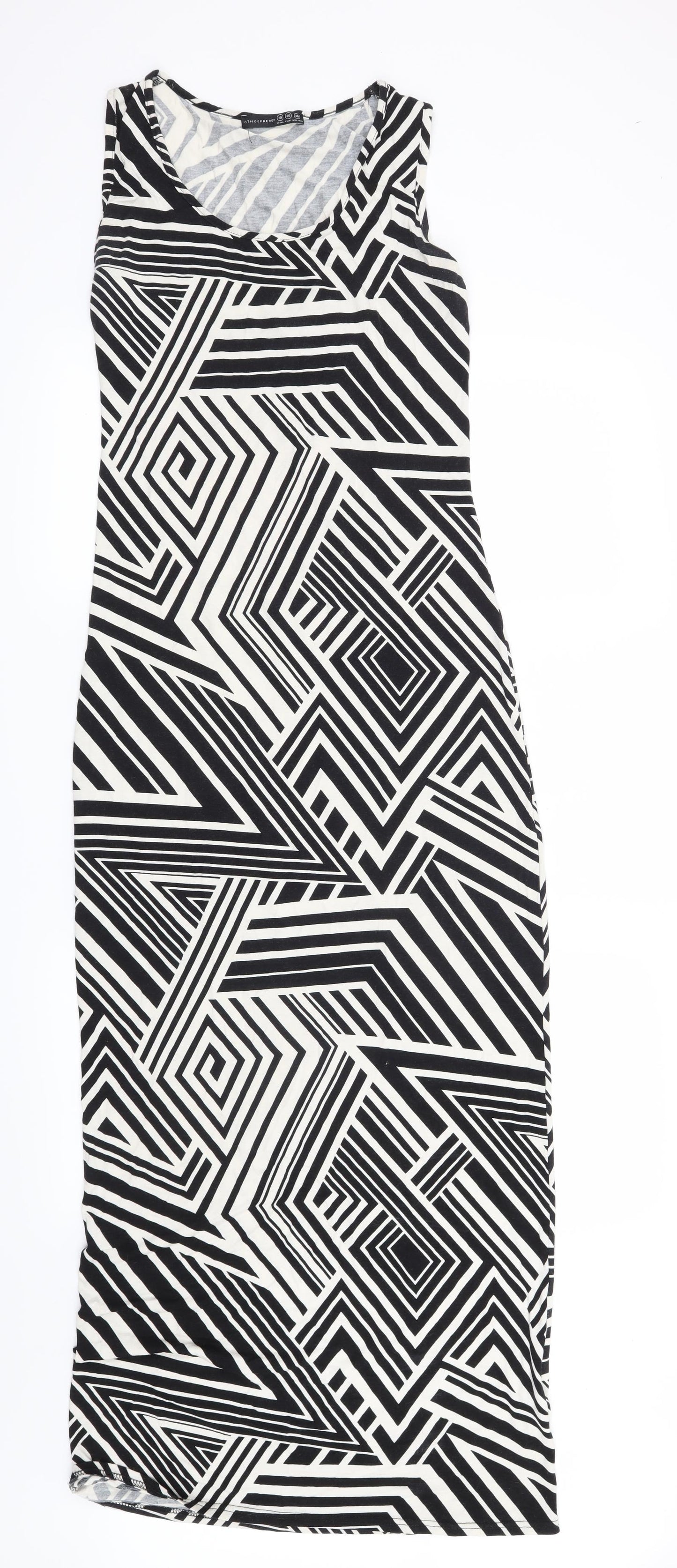 Atmosphere Womens Black Geometric  Maxi  Size 10
