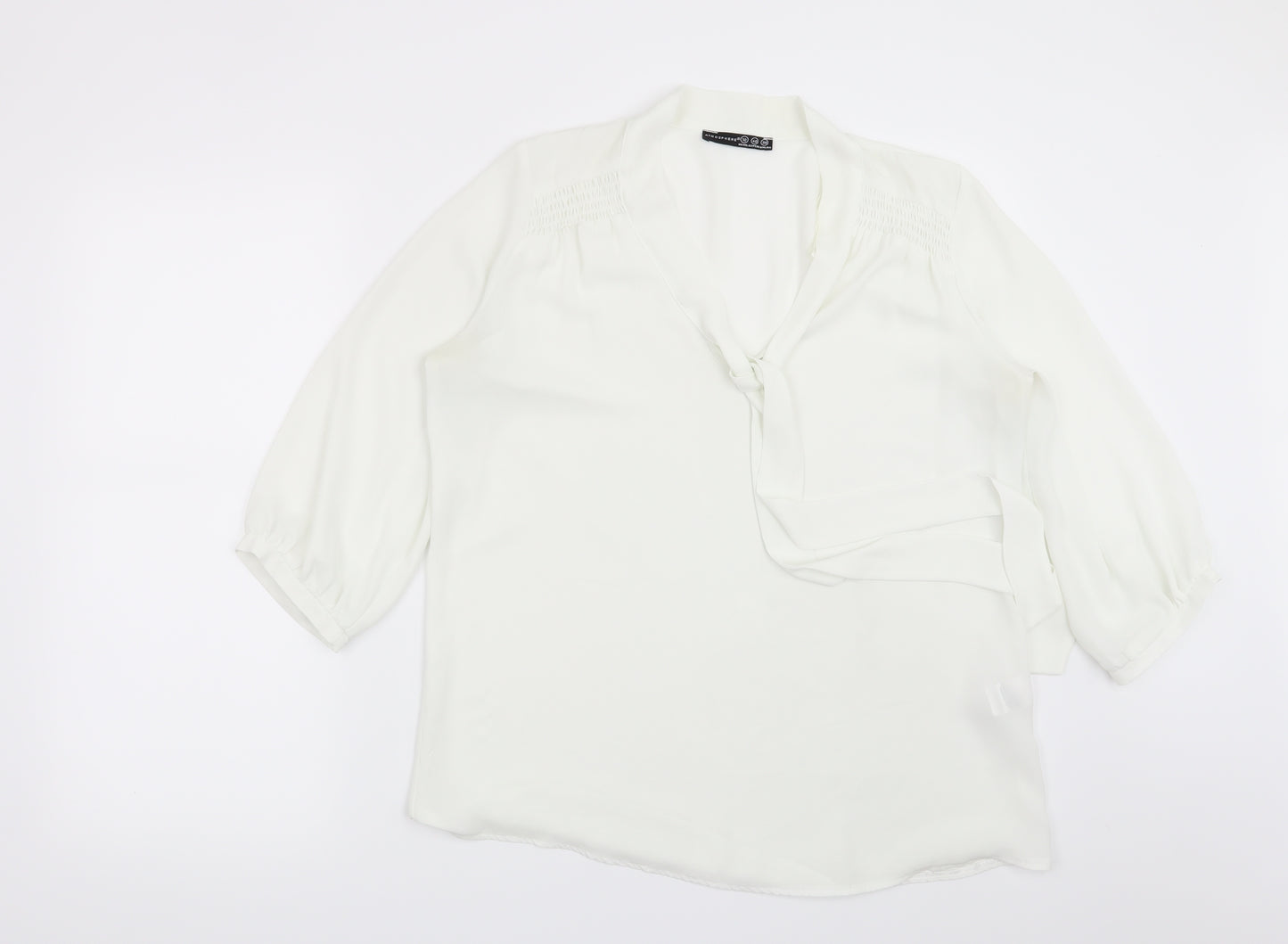 Atmosphere Womens White   Basic Blouse Size 12