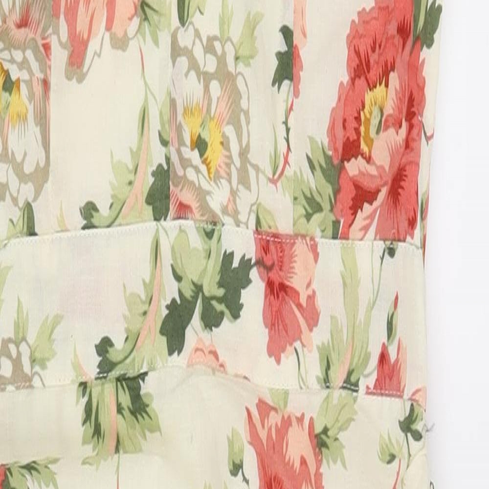 Rare Womens Beige Floral  Fit & Flare  Size 8