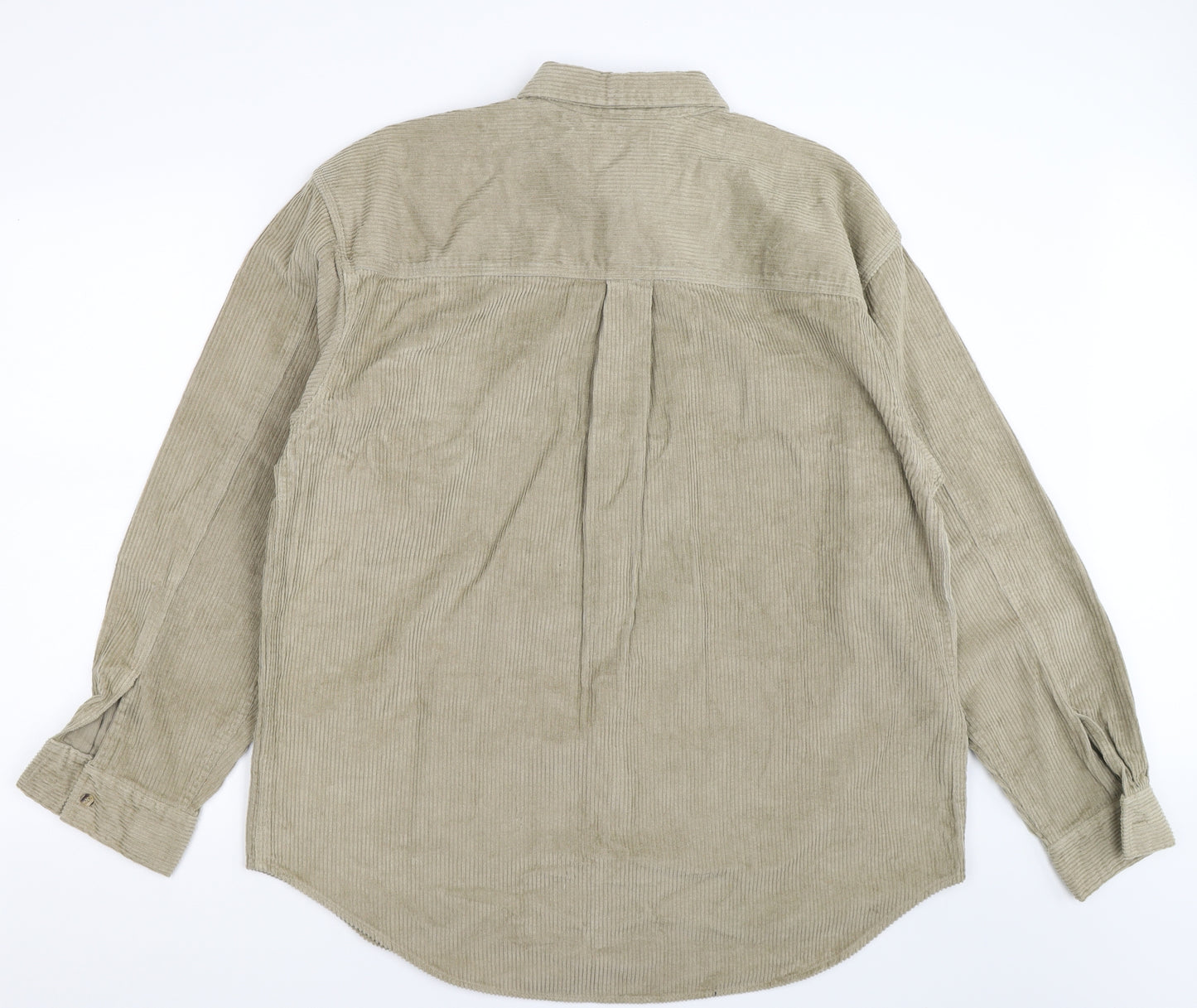 Outdoor Essentials Mens Beige  Corduroy  Button-Up Size XL