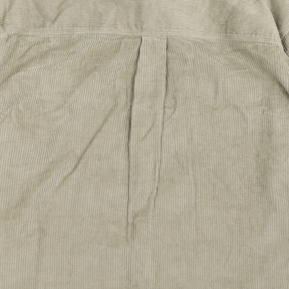 Outdoor Essentials Mens Beige  Corduroy  Button-Up Size XL