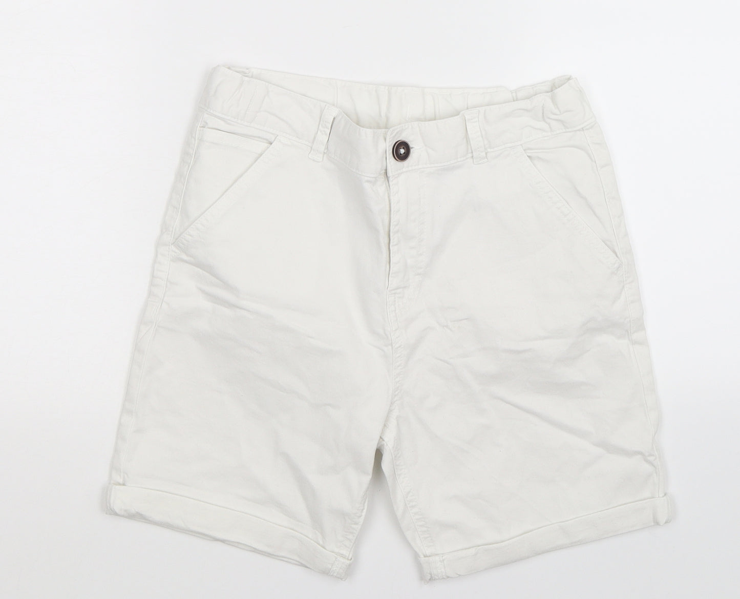 F&F Boys White   Chino Shorts Size 11-12 Years
