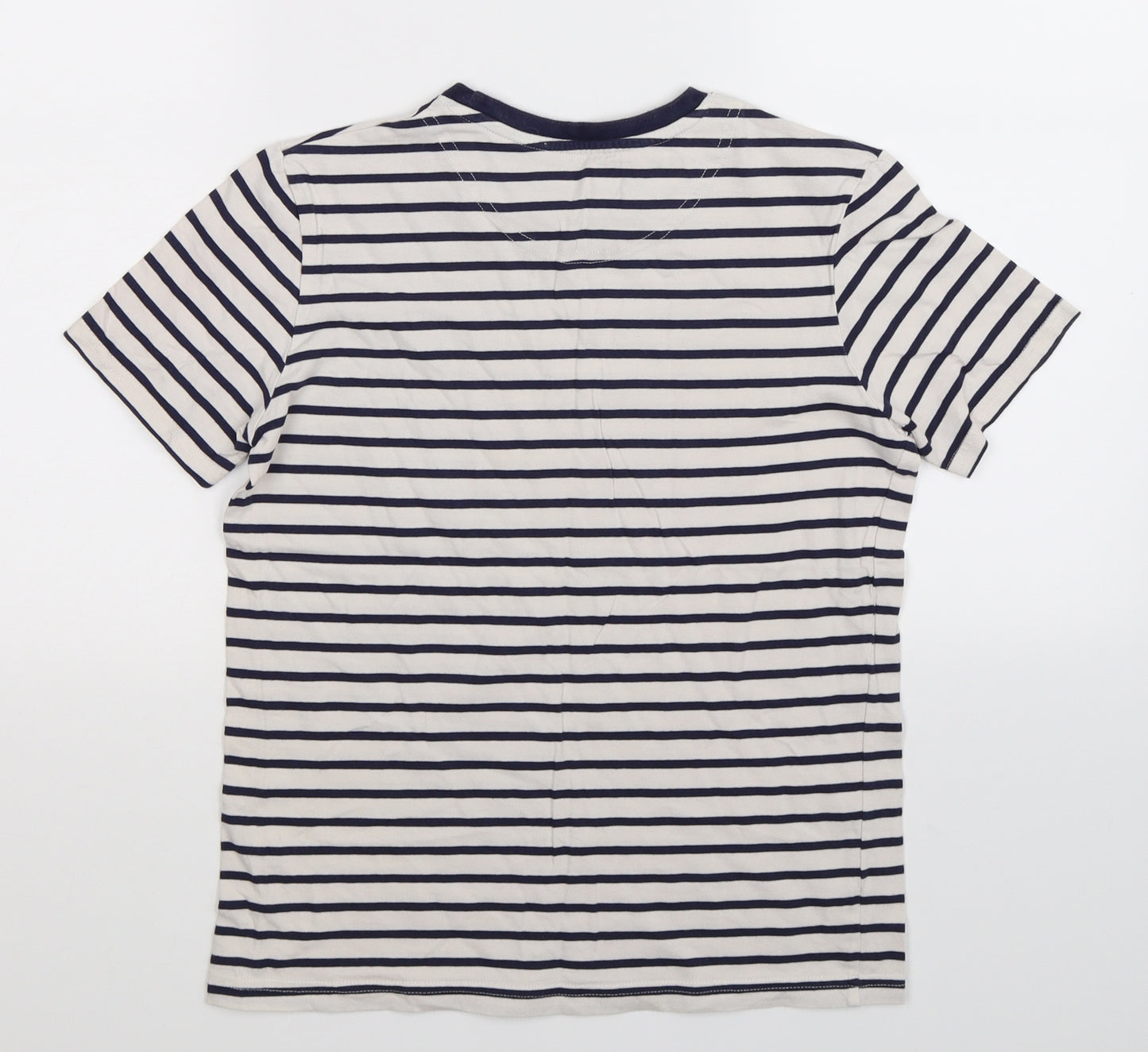 Lyle & Scott Boys White Striped  Basic T-Shirt Size 12-13 Years