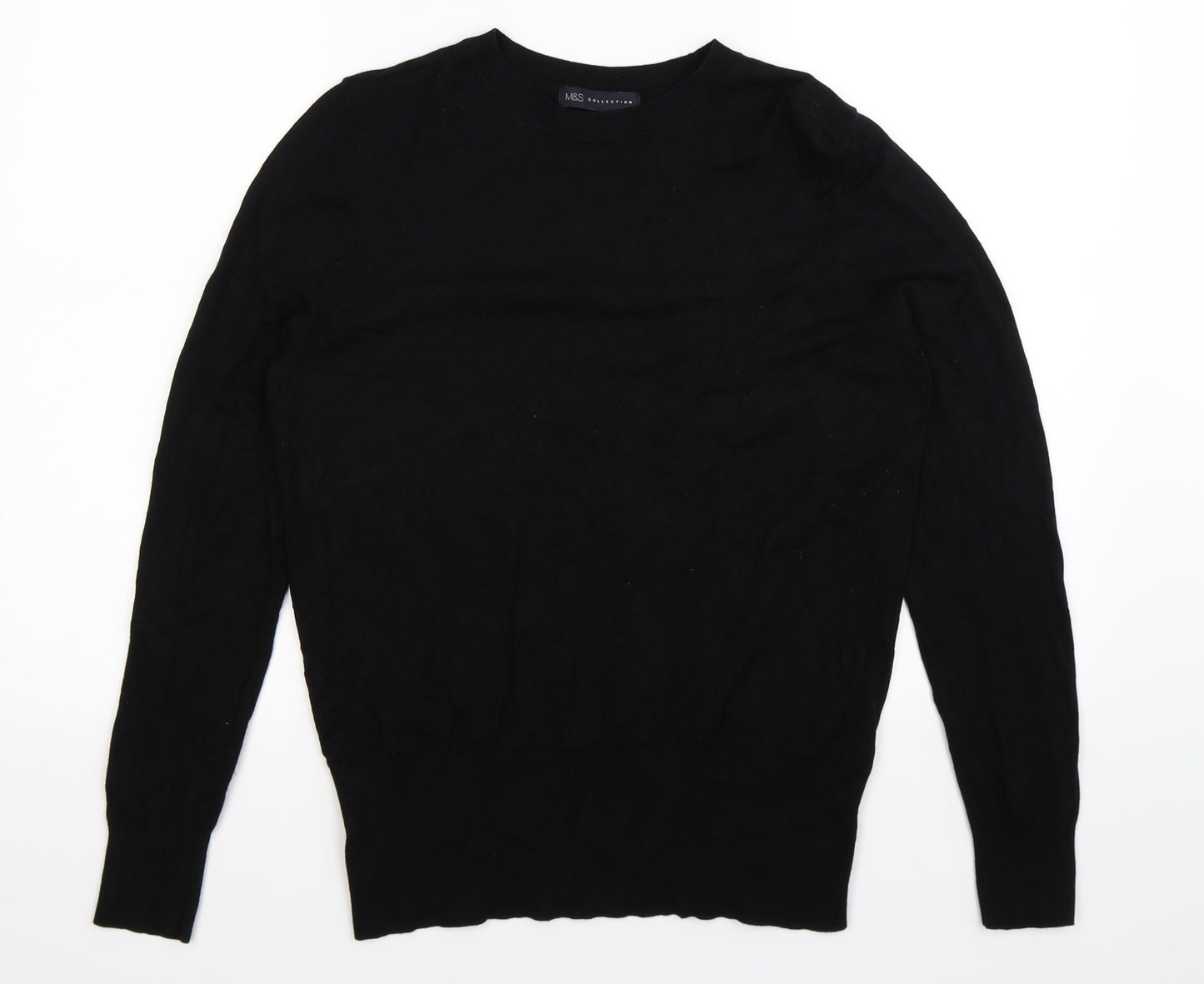 Marks and Spencer Womens Black  Knit Pullover Jumper Size 16