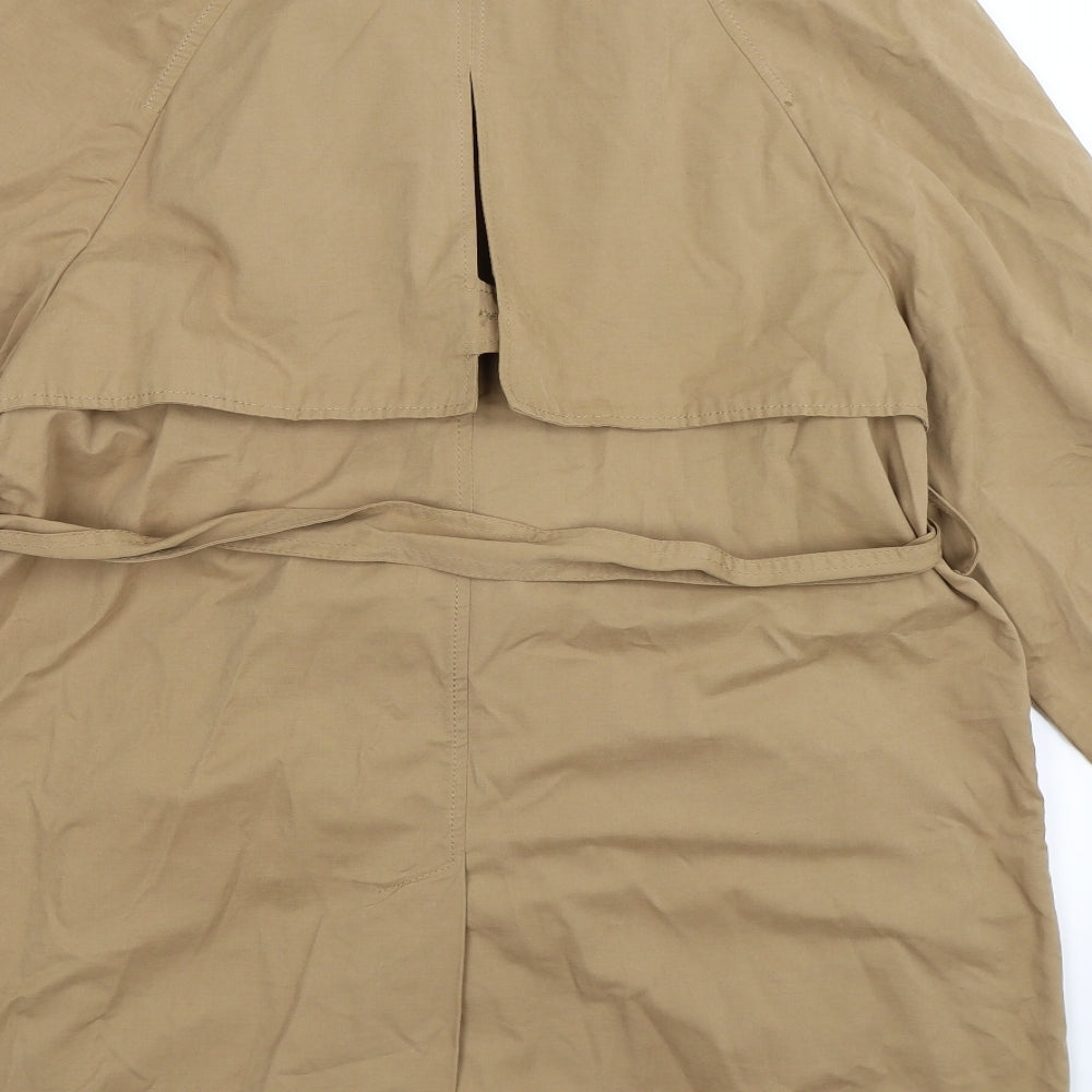 Zara Womens Beige   Pea Coat Coat Size M