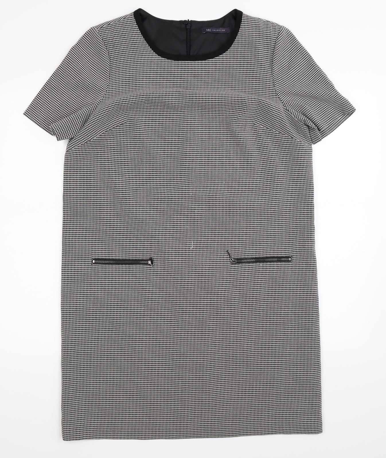 Marks and Spencer Womens Blue Check  Bodycon  Size 14