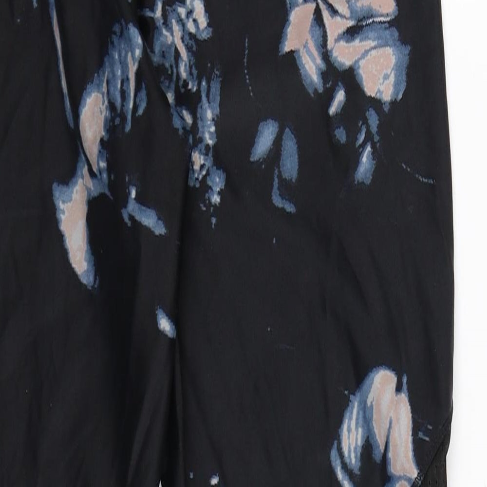 H&M Womens Black Floral  Compression Leggings Size 32 in L26 in