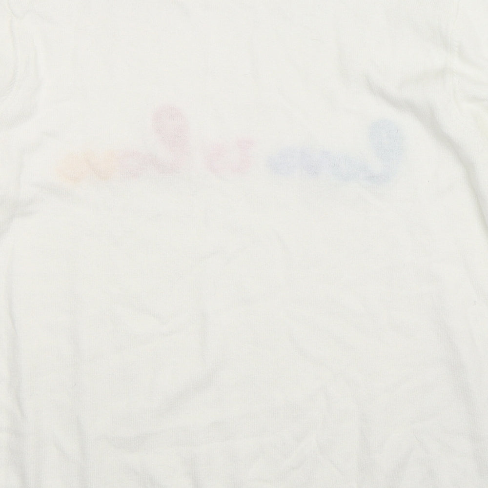 TU Womens White  Knit Pullover Jumper Size 16