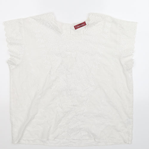 Colourways Womens White   Basic Blouse Size 20