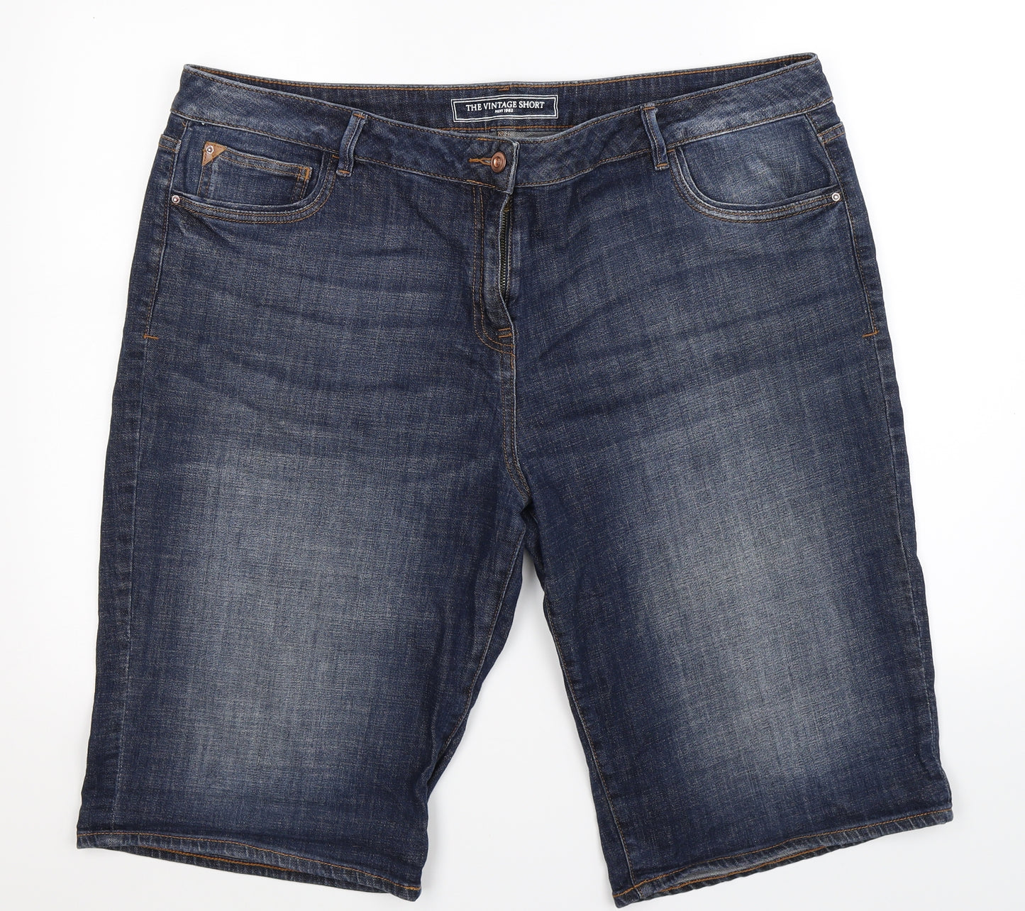 NEXT Womens Blue  Denim Bermuda Shorts Size 20