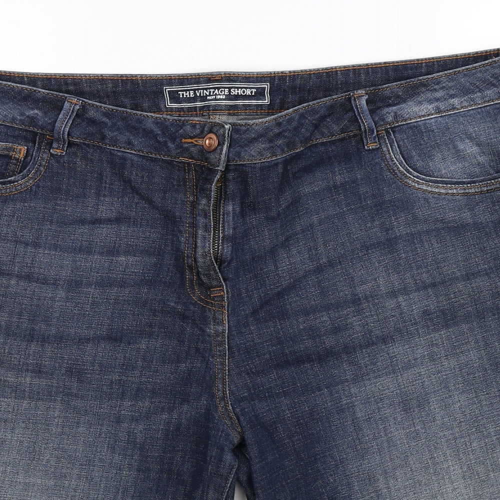 NEXT Womens Blue  Denim Bermuda Shorts Size 20