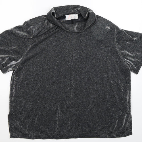 Exelle Womens Silver   Basic Blouse Size M  - Oversized