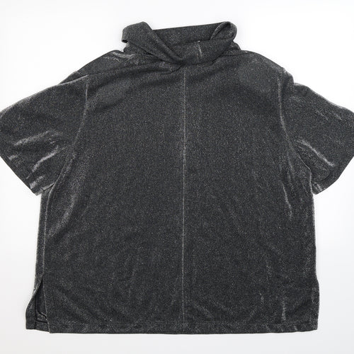 Exelle Womens Silver   Basic Blouse Size M  - Oversized