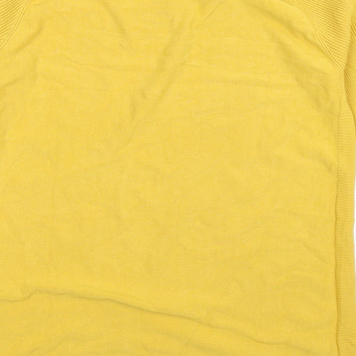 Soon Womens Yellow  Knit Pullover Jumper Size M