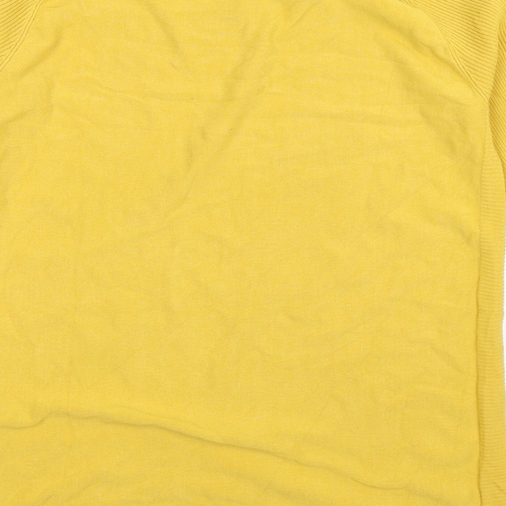 Soon Womens Yellow  Knit Pullover Jumper Size M