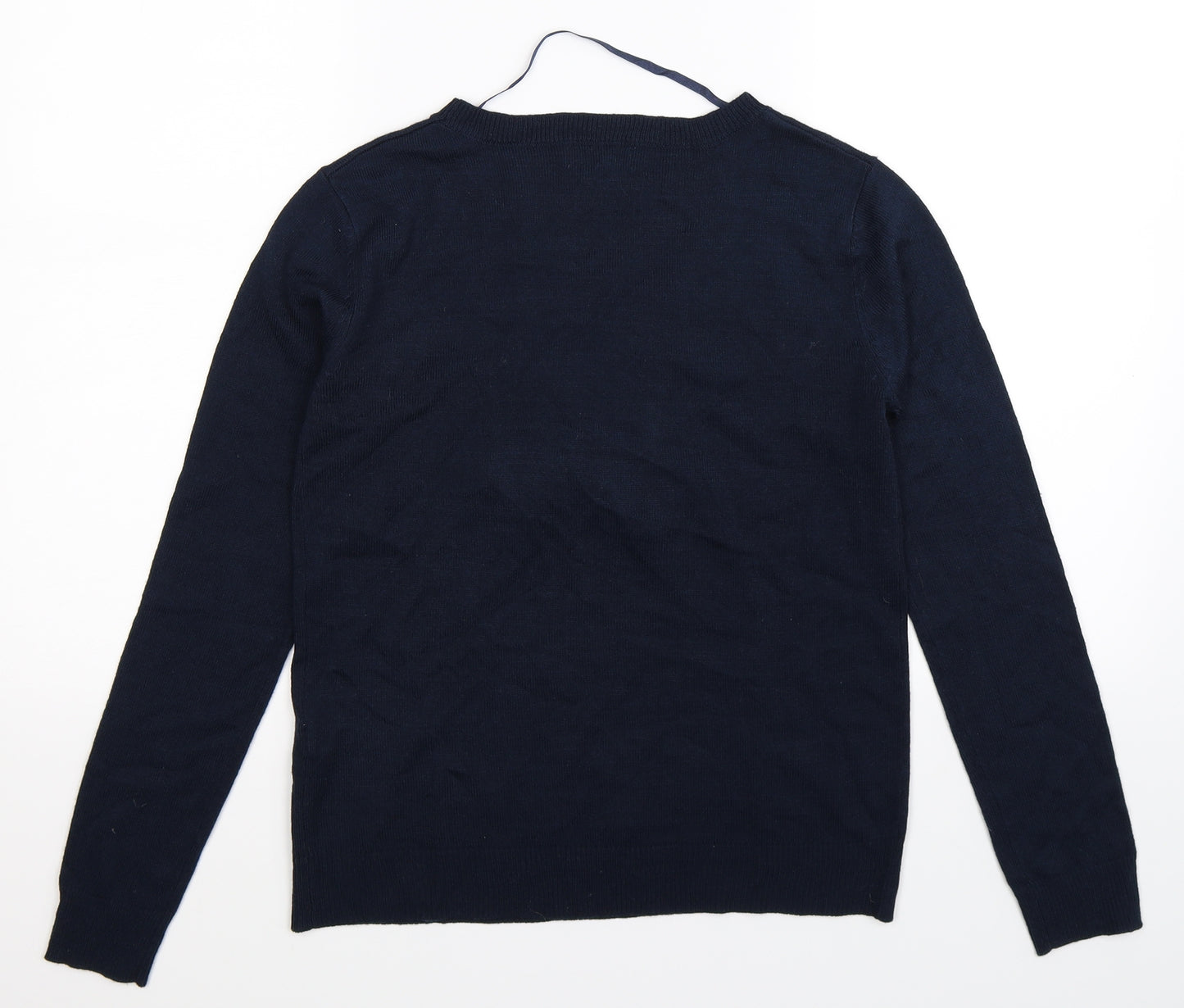 Primark Womens Blue  Knit Pullover Jumper Size 8  - Christmas