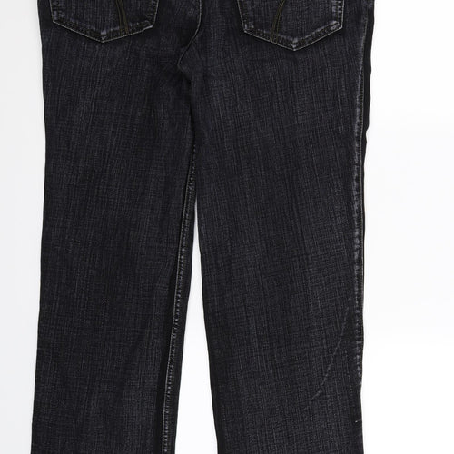 Criss Cross Mens Black  Denim Straight Jeans Size 38 L32 in