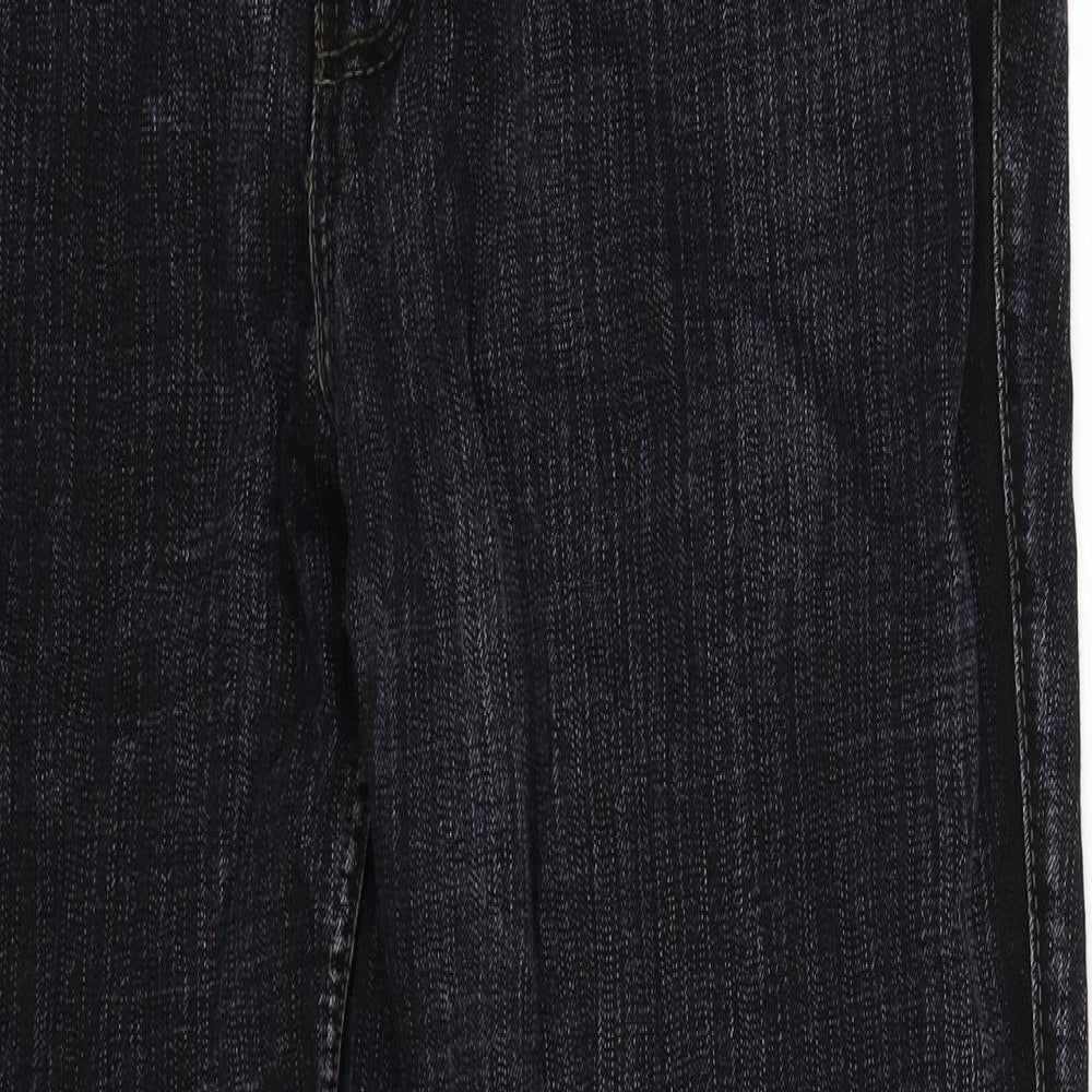 Criss Cross Mens Black  Denim Straight Jeans Size 38 L32 in