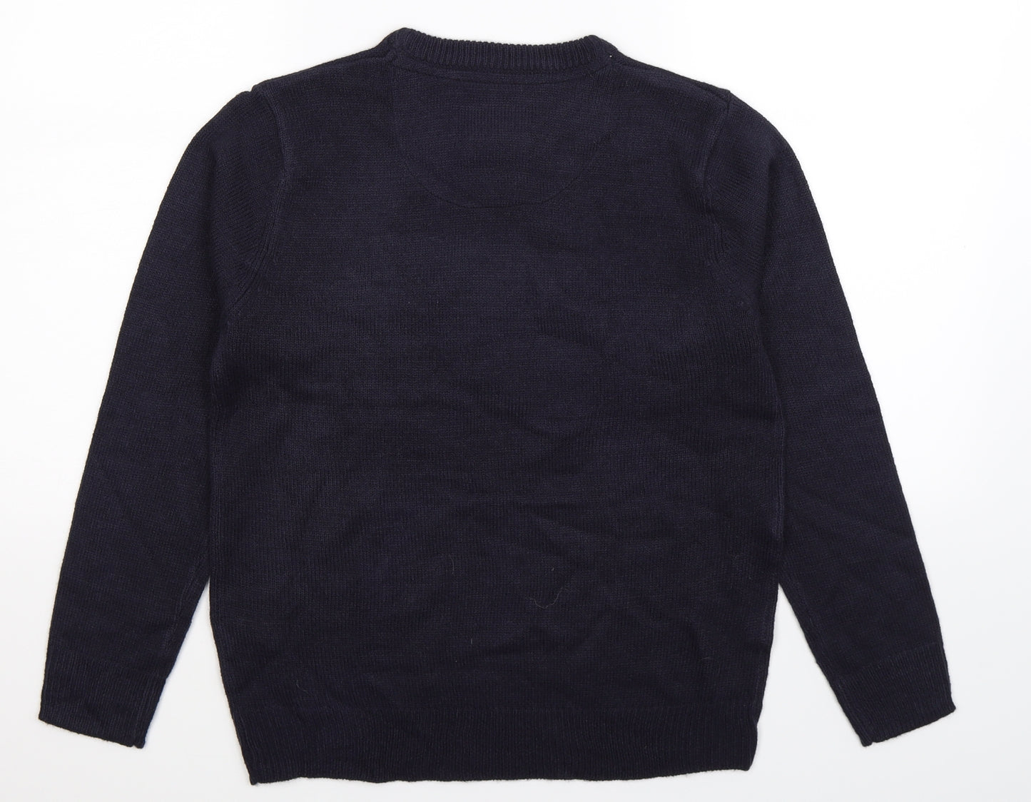 Brave Soul Boys Blue  Knit Pullover Jumper Size 13 Years
