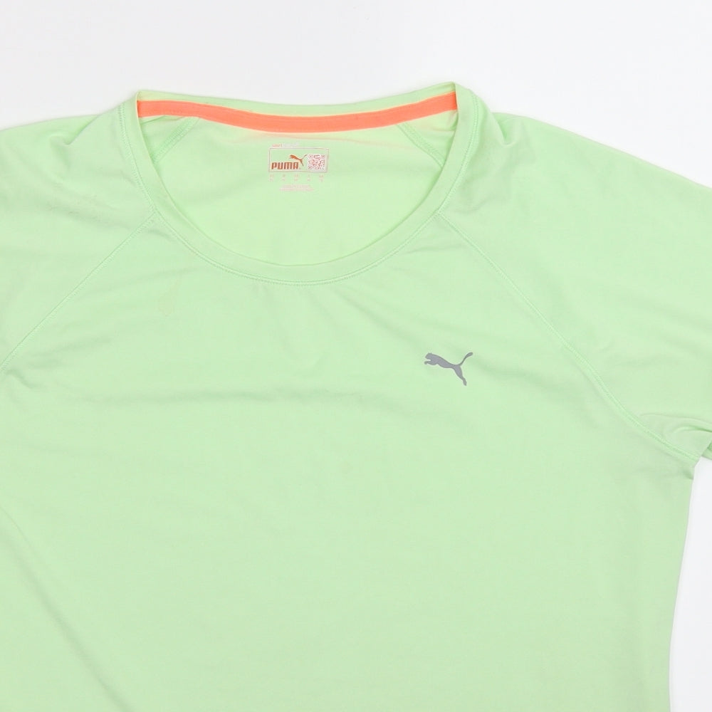 PUMA Womens Green   Jersey T-Shirt Size 16