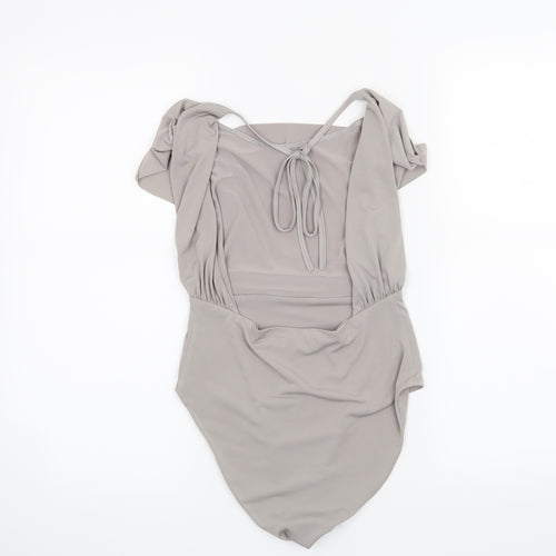 Love Womens Grey   Bodysuit One-Piece Size 8