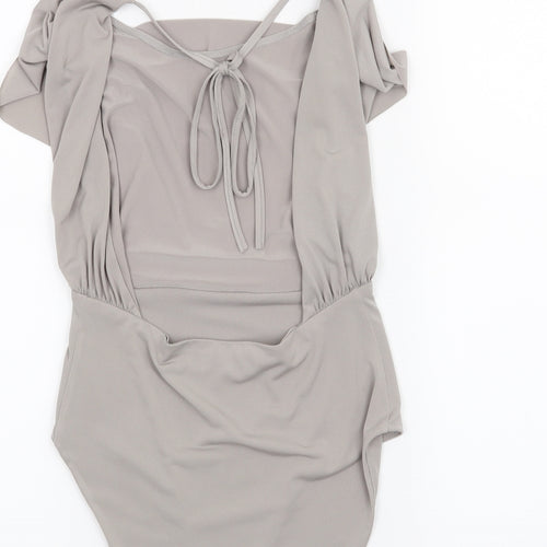 Love Womens Grey   Bodysuit One-Piece Size 8