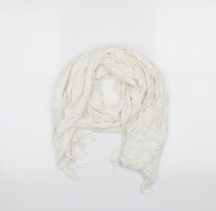 Preworn Womens White    Scarf