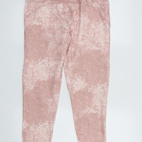Workout Womens Pink   Compression Leggings Size 12 L26 in