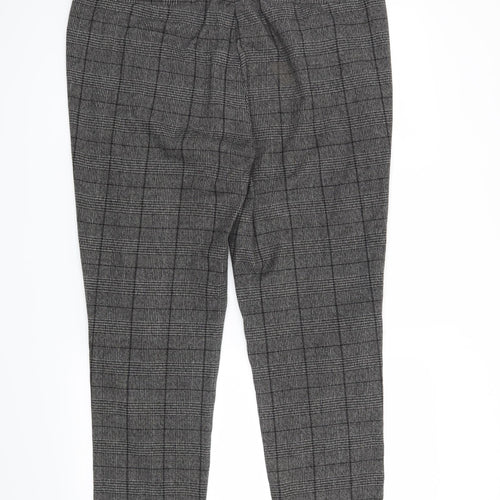 Papaya Womens Grey Check  Trousers  Size 16 L27 in