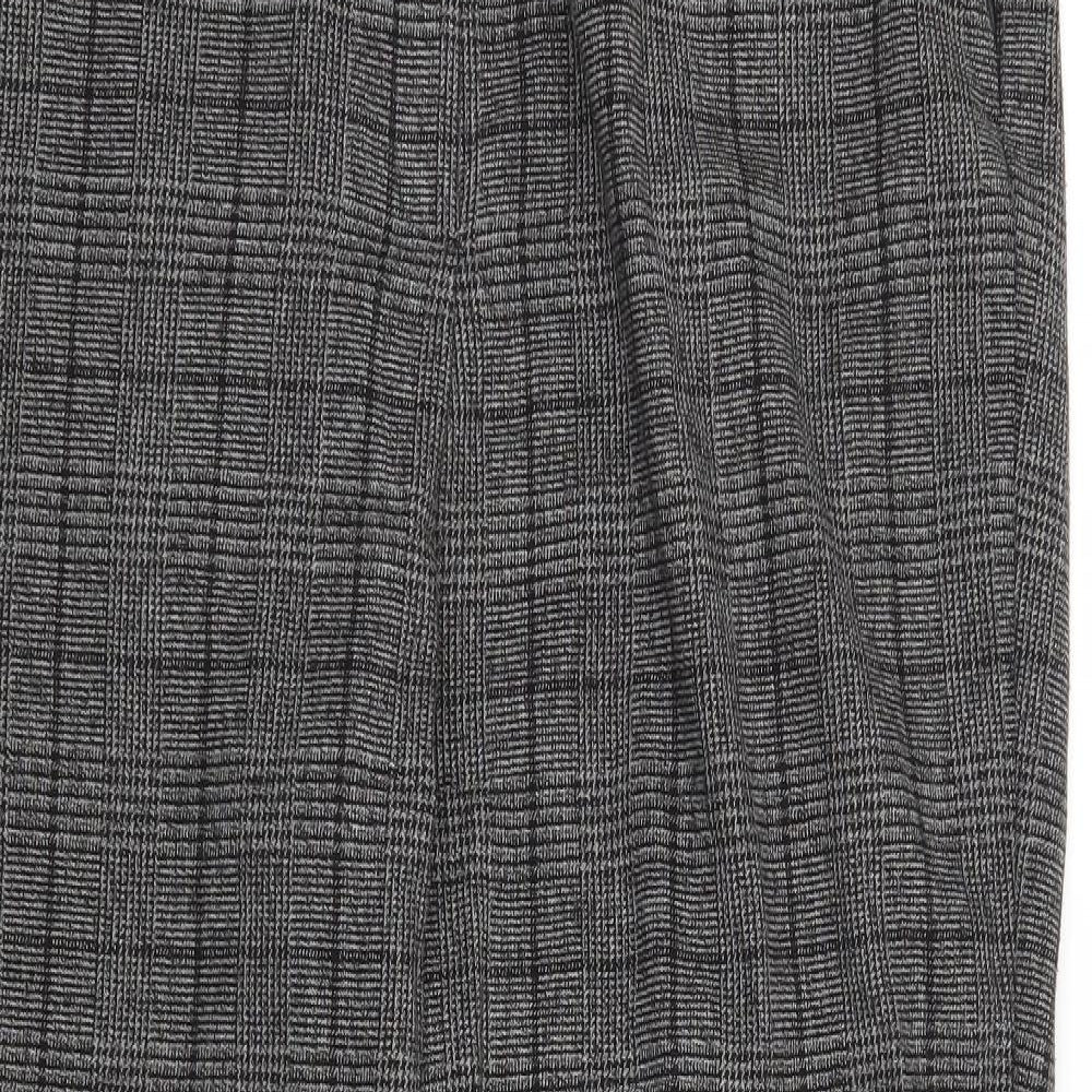 Papaya Womens Grey Check  Trousers  Size 16 L27 in
