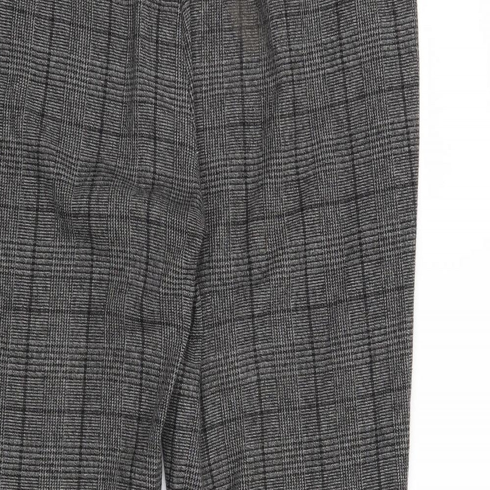 Papaya Womens Grey Check  Trousers  Size 16 L27 in