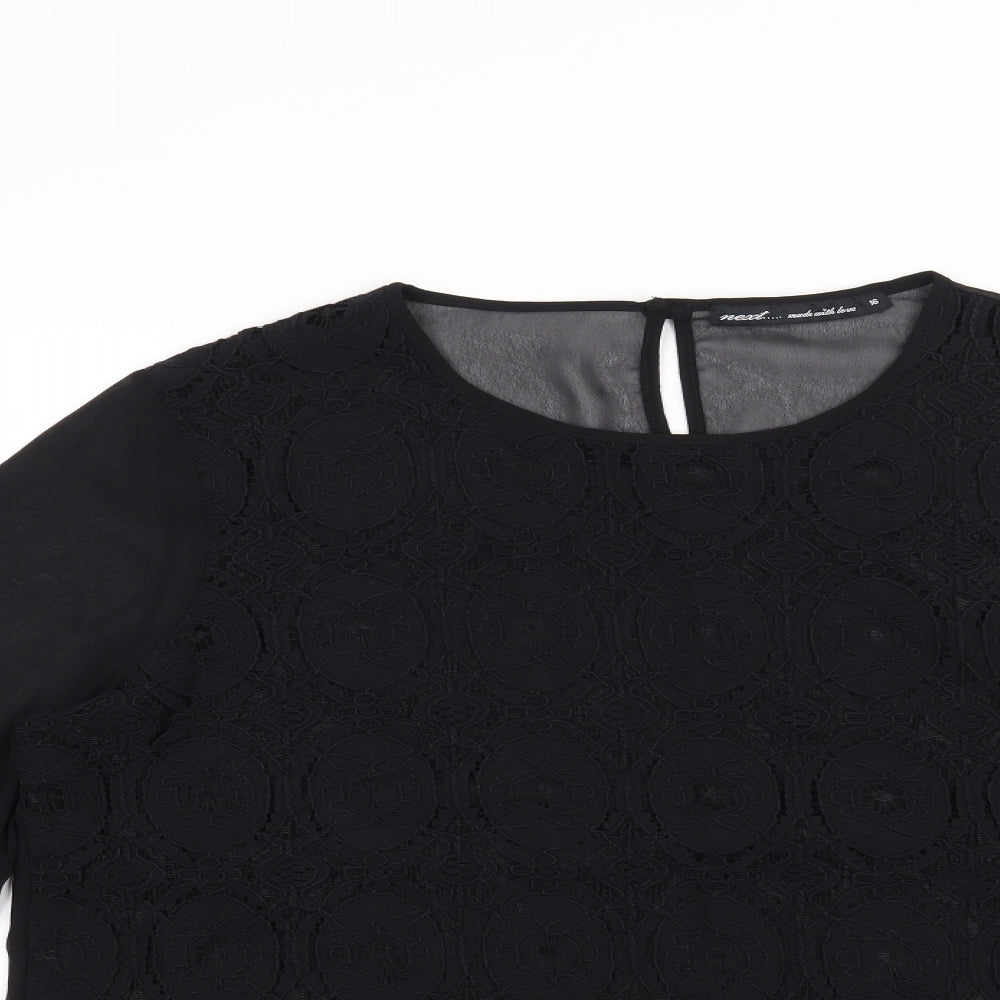 NEXT Womens Black   Basic Blouse Size 16