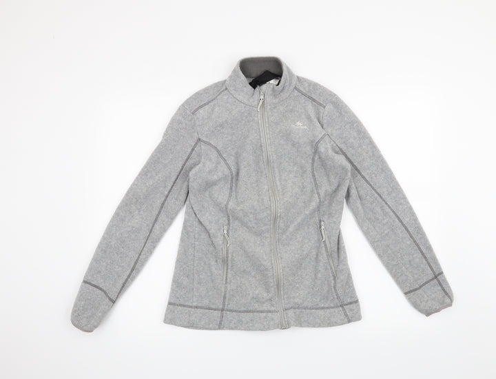 DECATHLON Womens Grey Full Zip Sweatshirt Size S