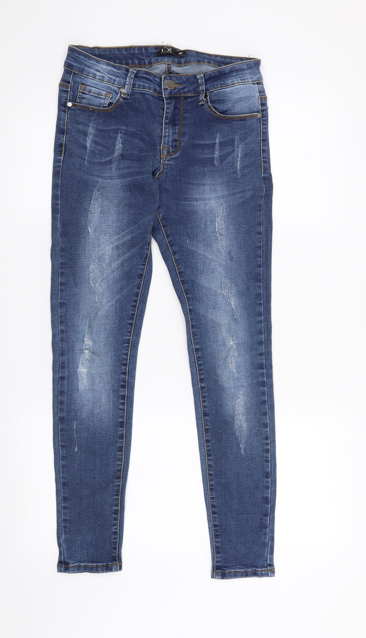 I-X London Womens Blue Skinny Jeans Size 8 L27 in
