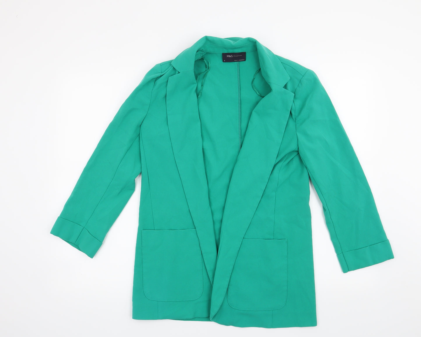 M&S Womens Green   Jacket Blazer Size 8